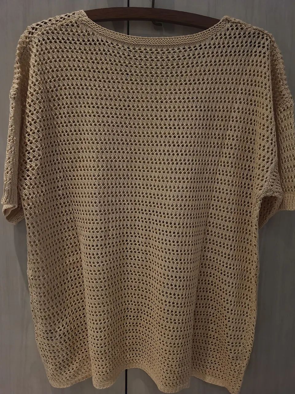 Camisa de tricot vazada - Foto 3