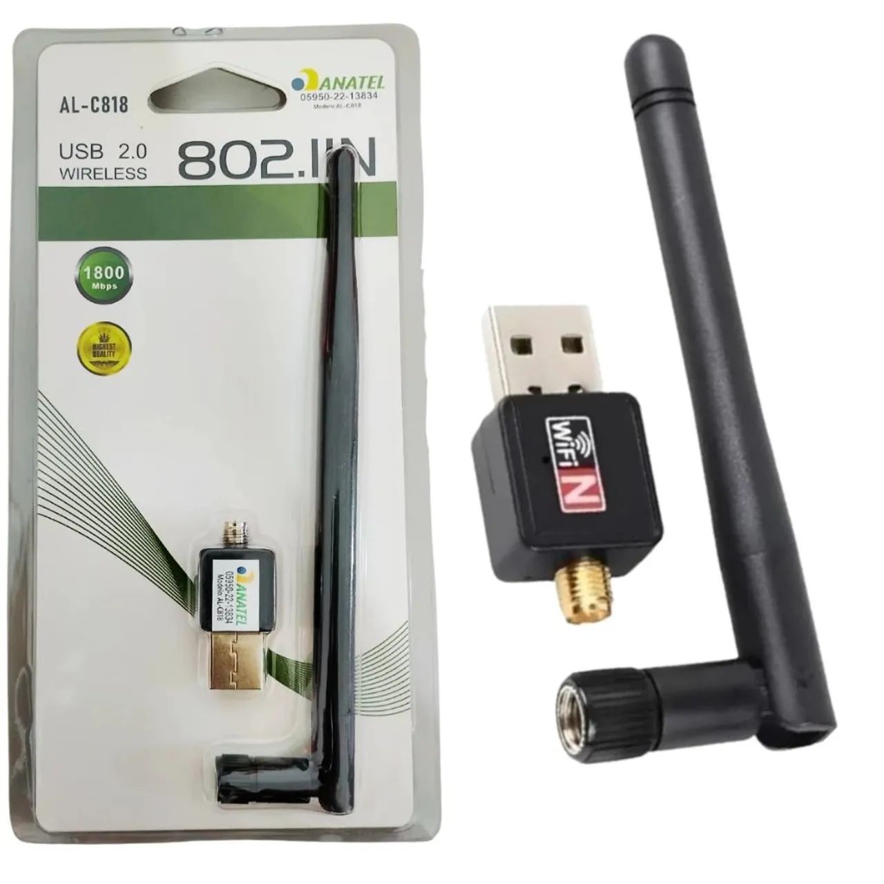 Adaptador Antena Wi-fi Com Usb Pc Notebook Wireless 1800mb/s - Foto 3