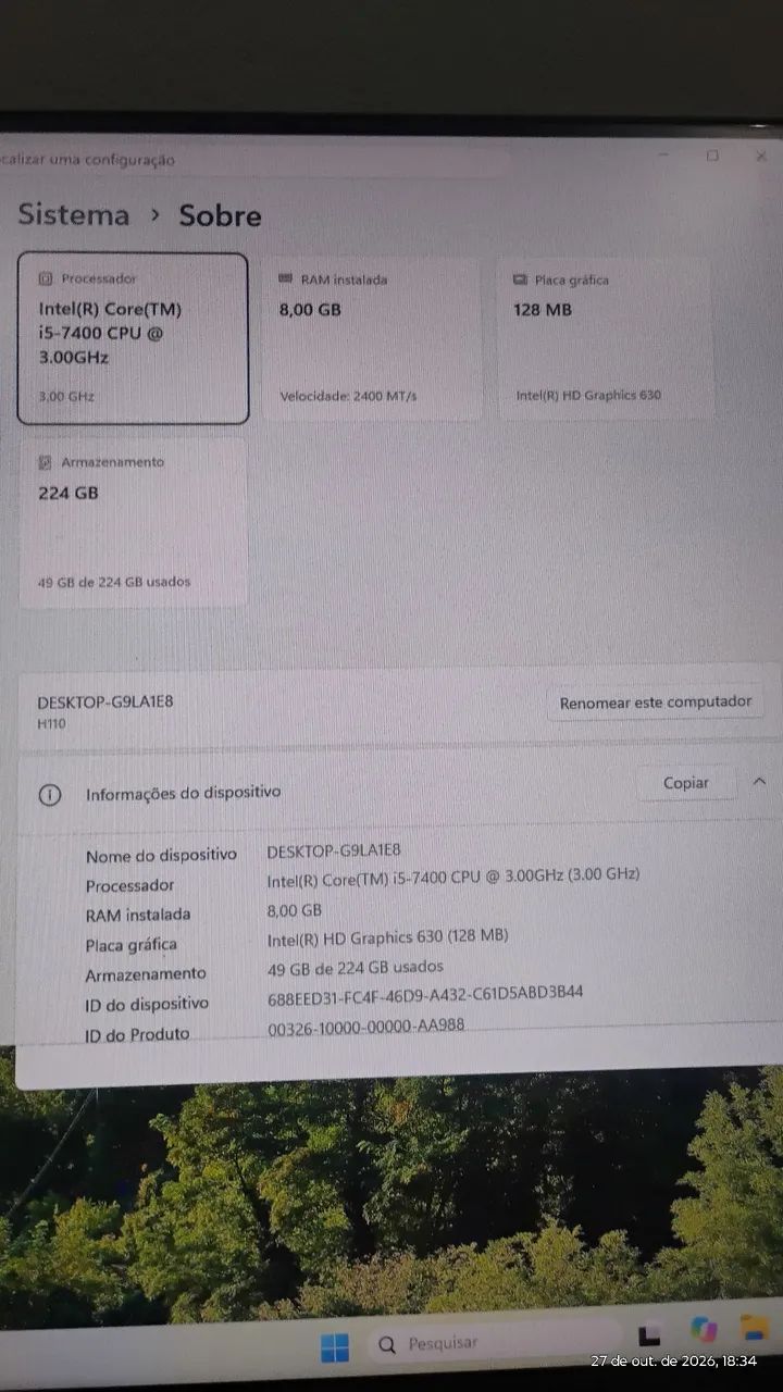 CPU i5 sétima geração SSD ddr4  - Foto 4