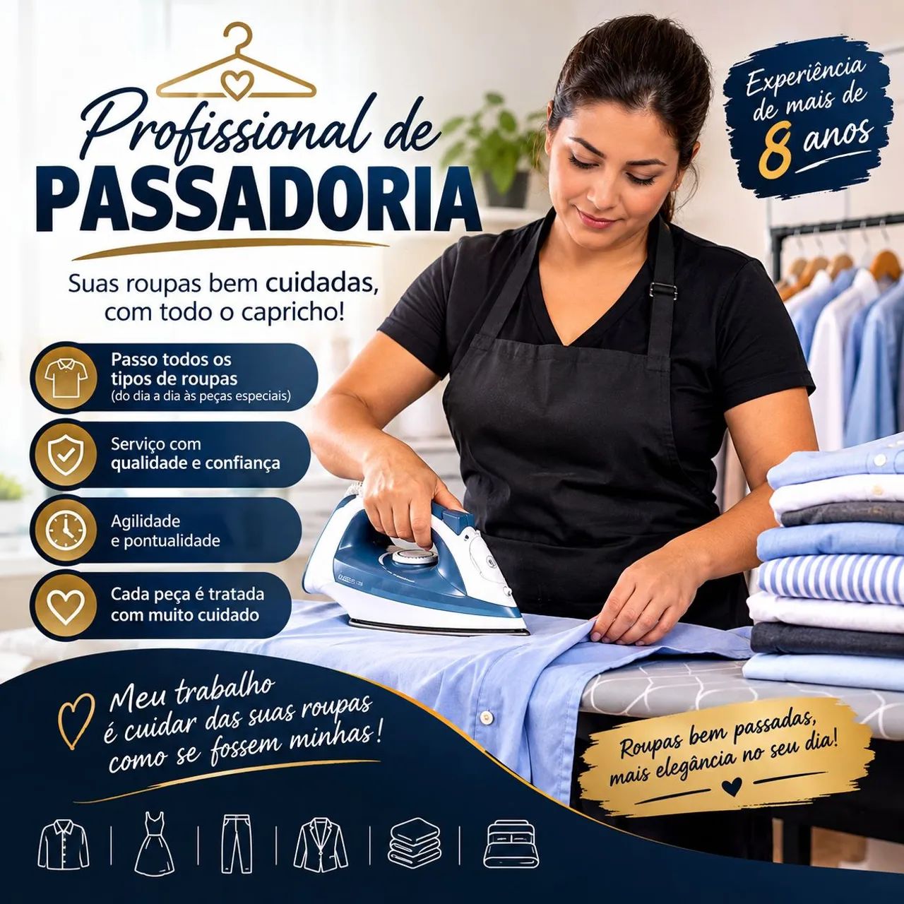 Profissional de passadoria 