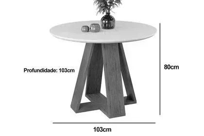 Mesa C/4 Cadeiras - 103cm Tampo Madeirado Vidro Retangular Dividimos Em Até 10x Sem Juros - Foto 2