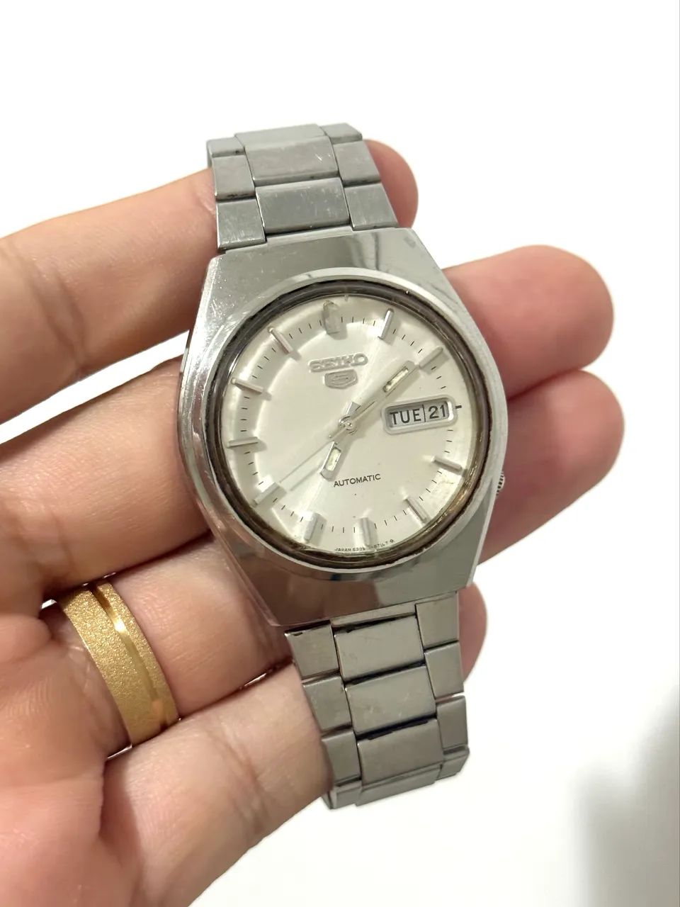 RELÓGIO SEIKO 5 BRANCO AUTOMÁTICO 38mm - Foto 4
