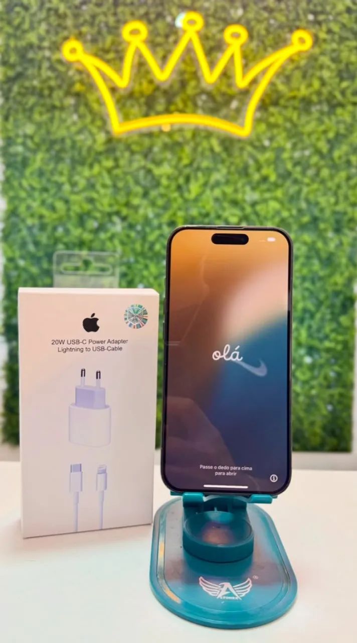 IPHONE 15 PRO 128GB - (ACOMPANHA PELICULA,CAPINHA)