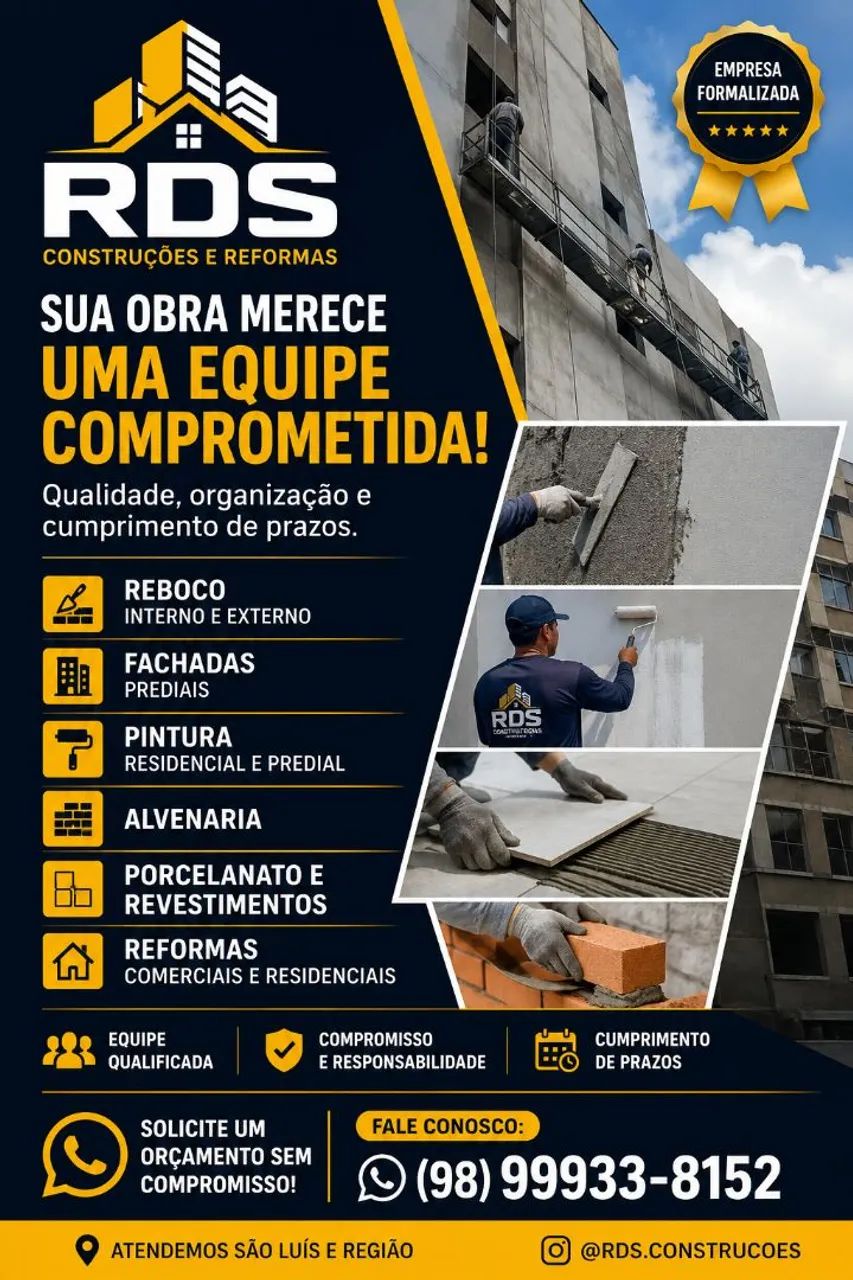  Construção e Reformas | Qualidade, Compromisso e Pontualidade