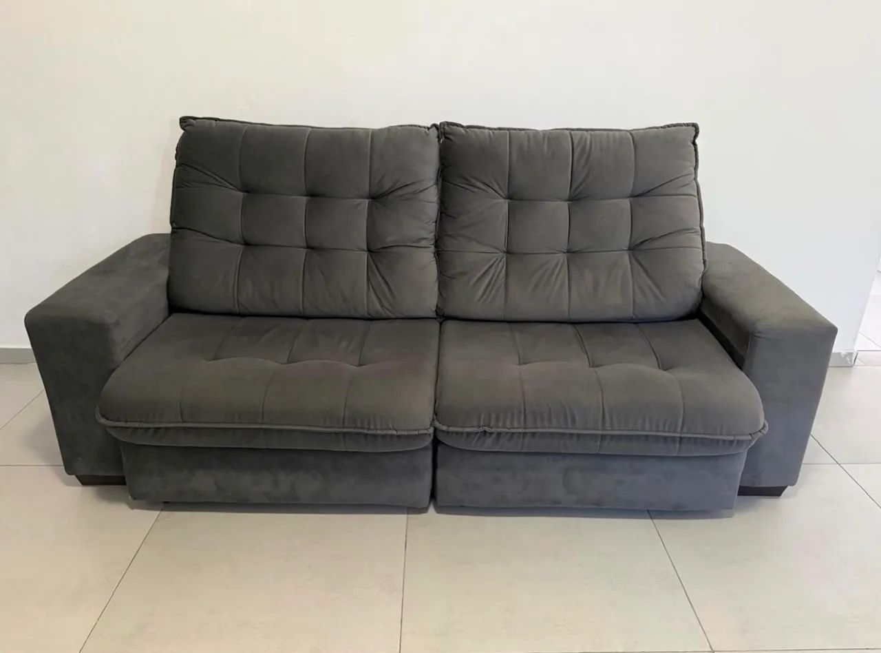 Sofá 4L Linoforte Benetton Sued Graf