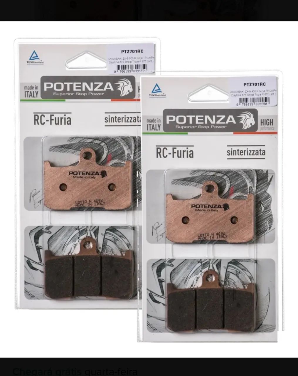 Kit Pastilha Potenza Sint Diant Kawasaki Z800 Z900 701rc