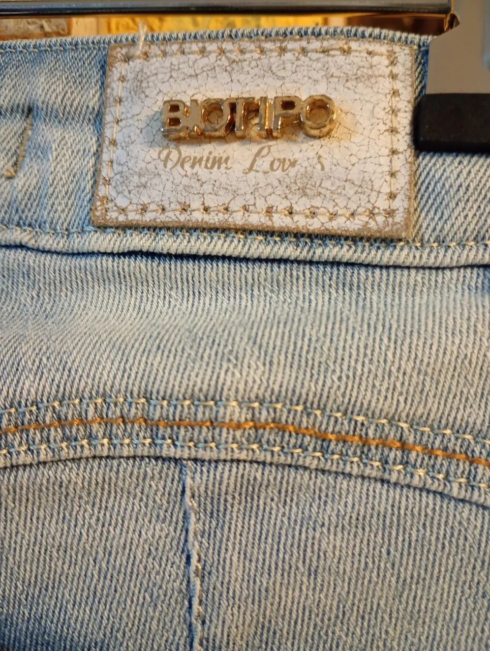 Calça jeans feminina com lycra e cós alto 40 - Foto 5