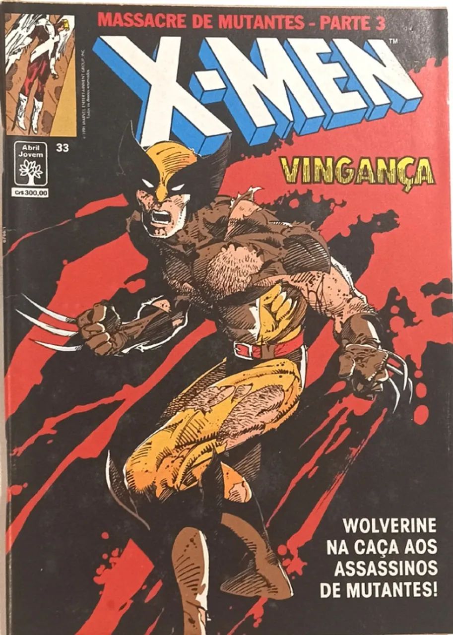 X-Men 1ª série, Massacre de Mutantes - n° 31,32,33 e 34. Abril- 1991. - Foto 5