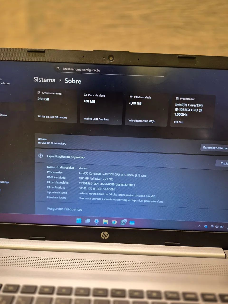 ? Notebook HP i5 - 8GB RAM - SSD 238GB - Foto 2