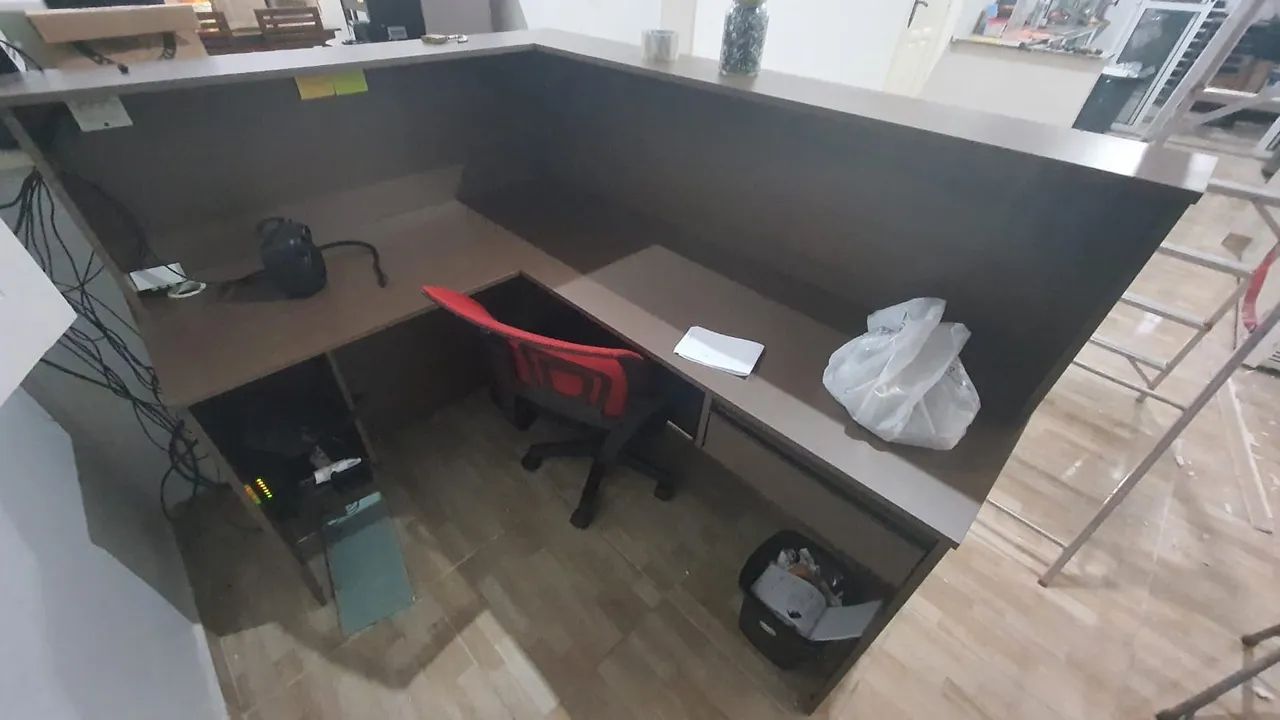 Balcão caixa - mesa em L - Foto 3