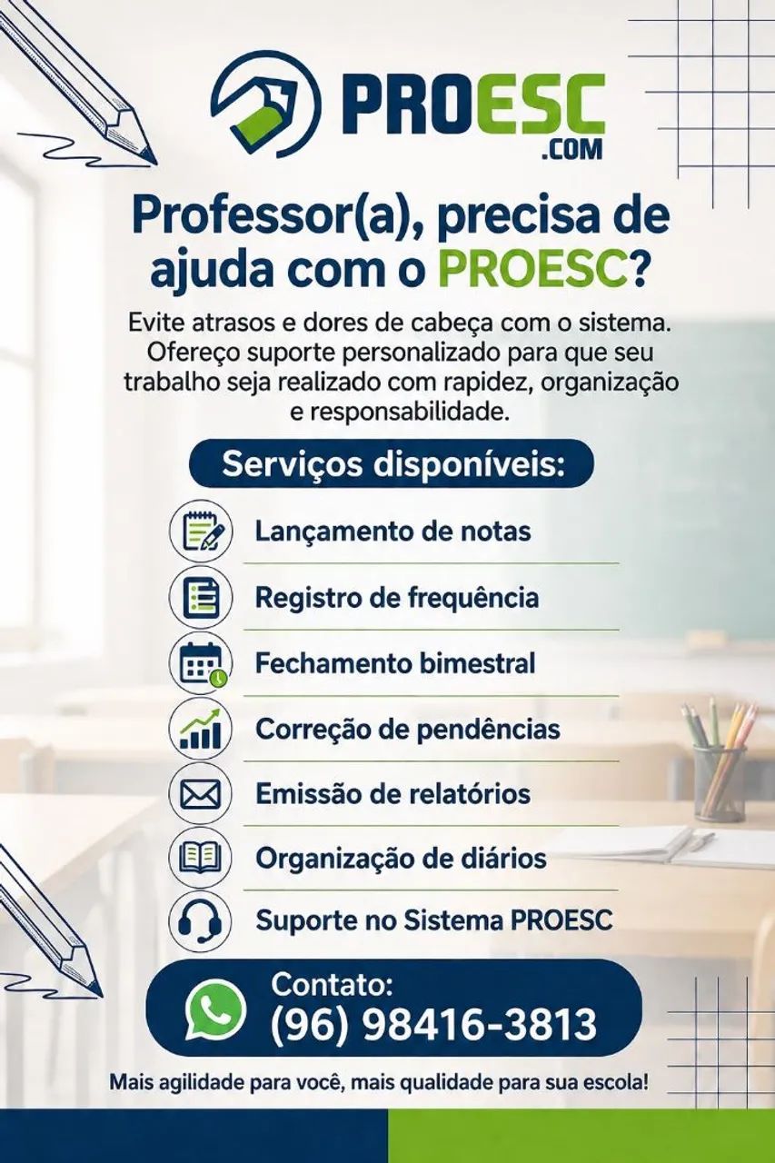 Serviços Proesc para Professor
