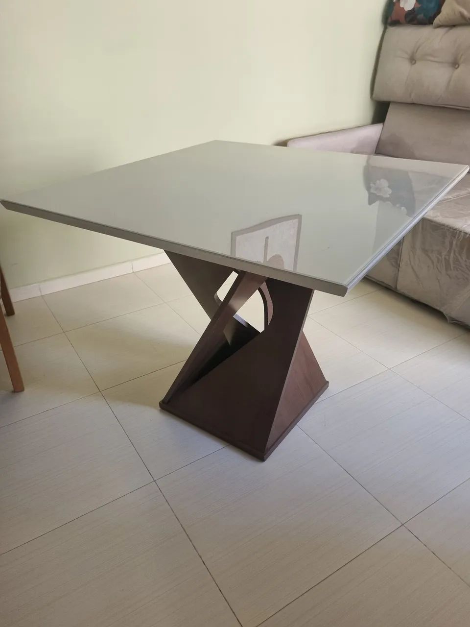Mesa com tampo de vidro - Foto 4