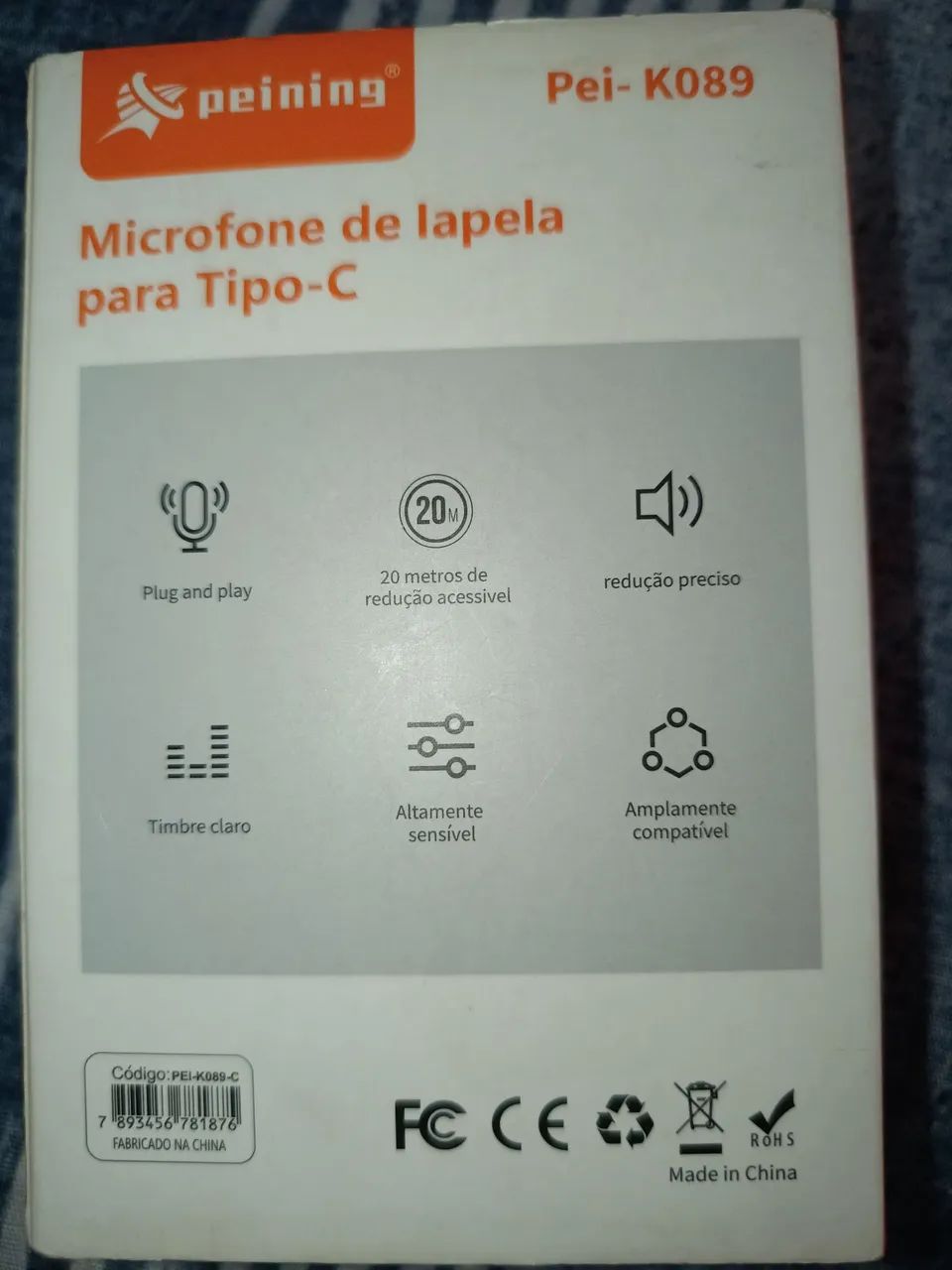 MICROFONE DE LAPELA PARA TIPO-C - Foto 2