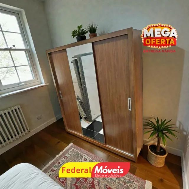 Guarda Roupa c/ Espelho - Promoção Imperdível!