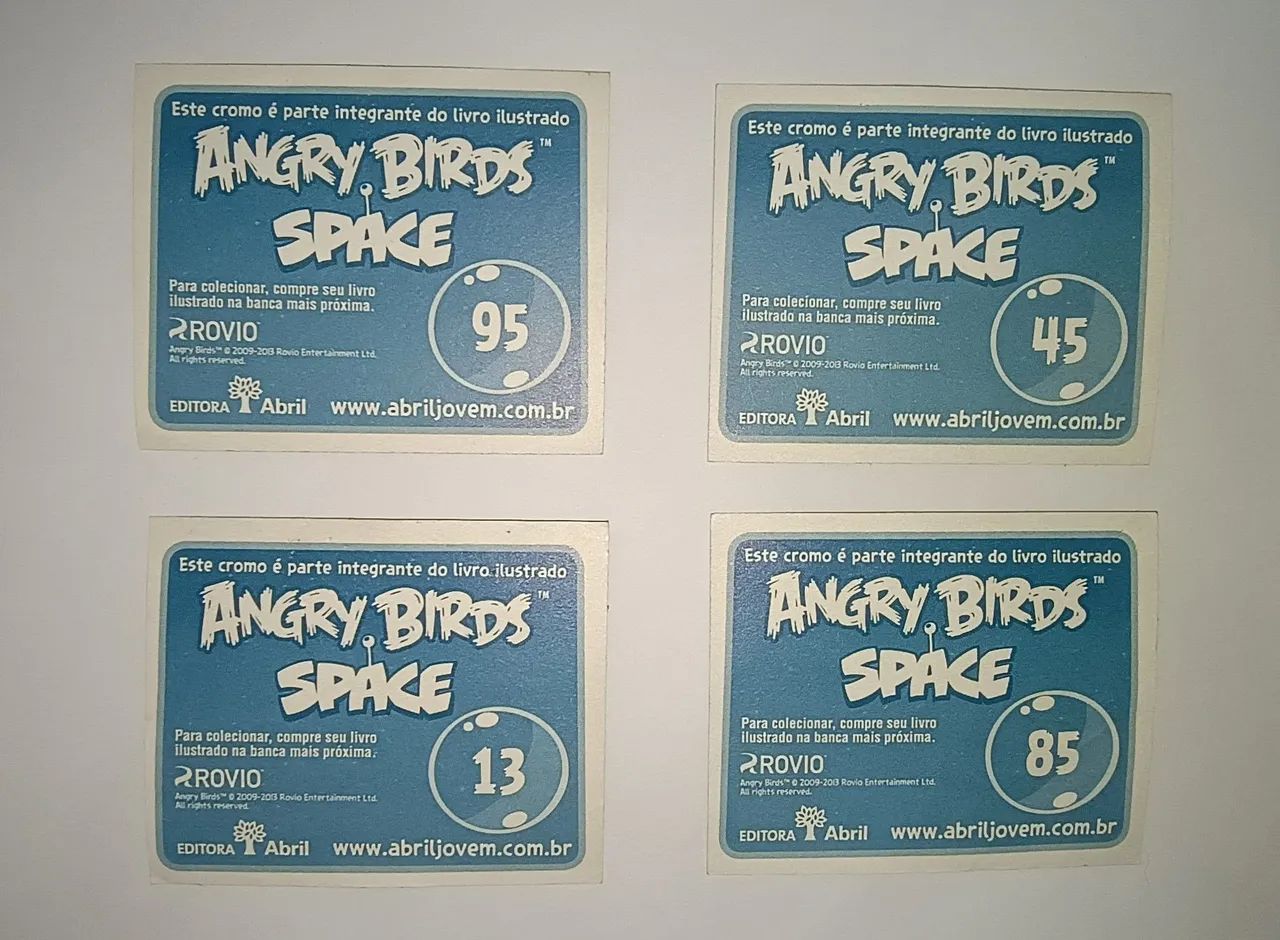 4 figurinhas Angry Birds Space  - Foto 2