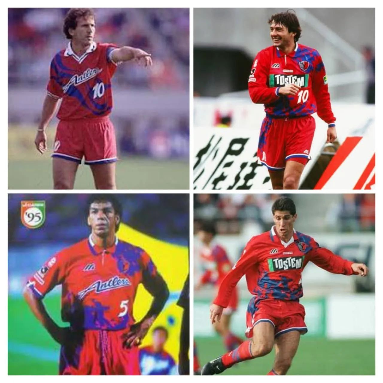 Camisa Kashima Antlers 1993 / 1994 J League Década de 90 Vintage