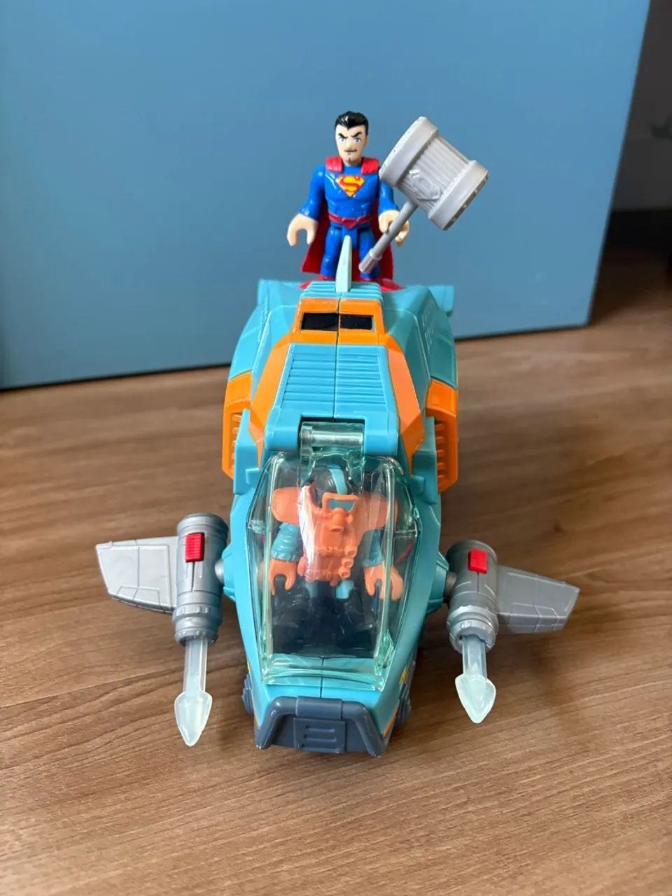Nave Imaginext e super-homem Imaginext 