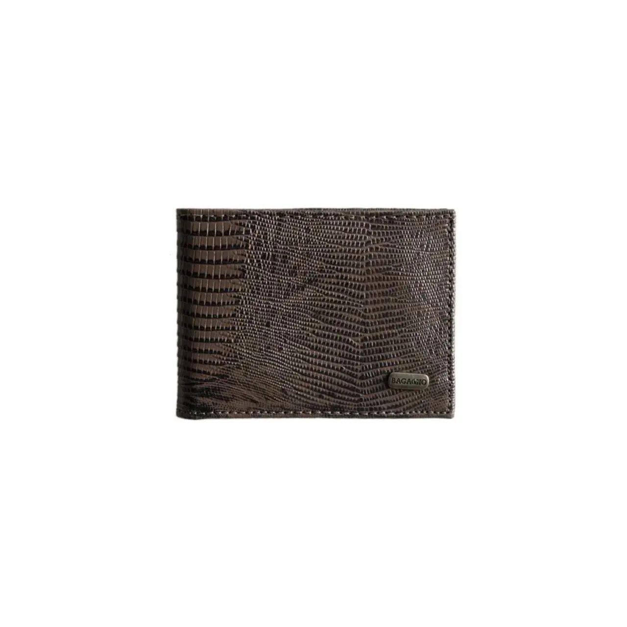 Carteira Masculina De Couro Lezard Café - Foto 3
