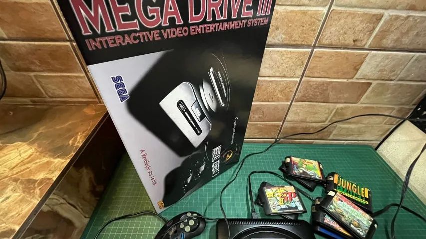 Videogame Mega Drive 3 Excelente Completo + Caixa c Berço +10 Cartuchos - Foto 6