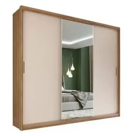 Guarda Roupa 100% MDF 3P Com Espelho - (Entregamos)! - Foto 2