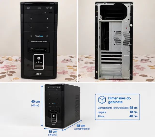 Gabinete WiseCase ATX preto - Foto 4