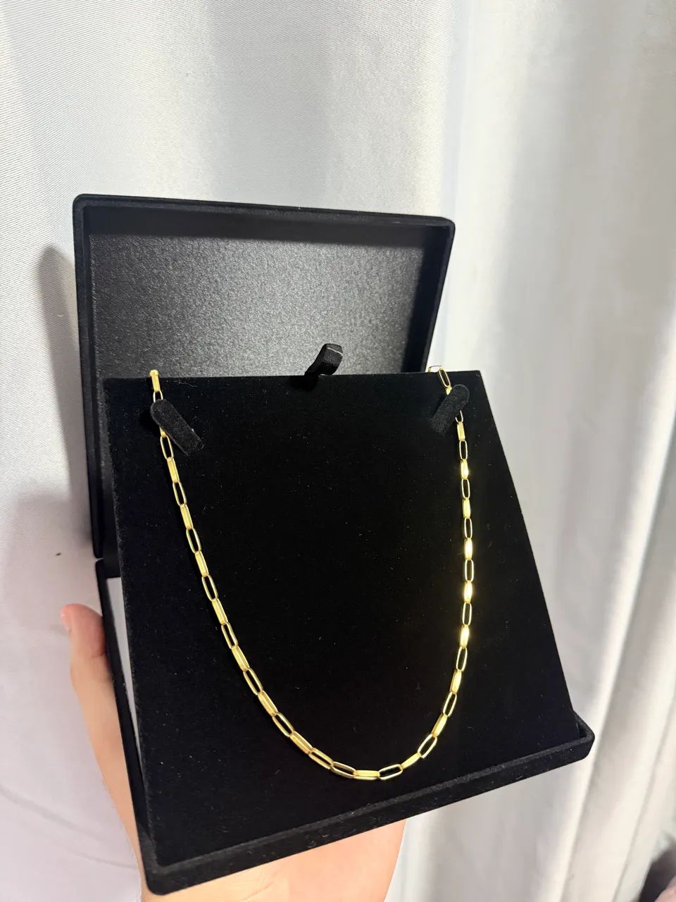 Cordão de ouro 18K maciço 