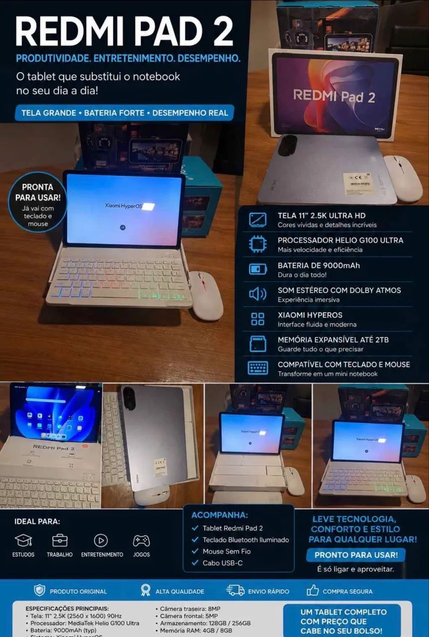 Tablet redmi pad 2 256gigas - Foto 4