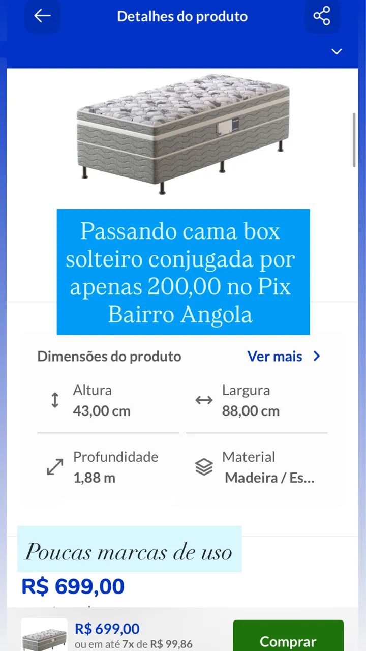 Cama box conjugada 