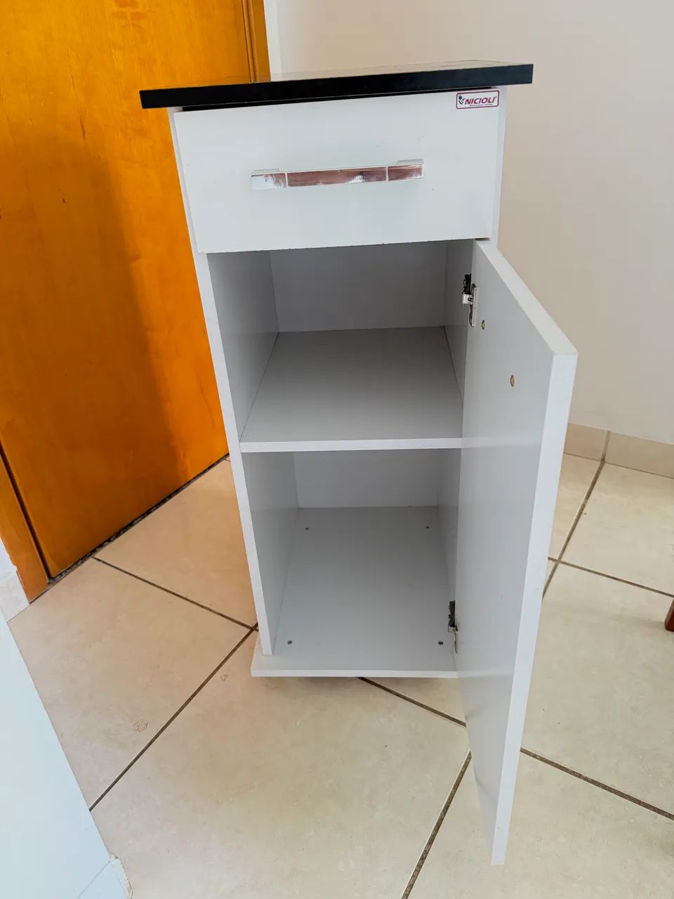 Balcão ISIS Simples Branco - 1 Porta e 1 Gaveta  - Foto 2