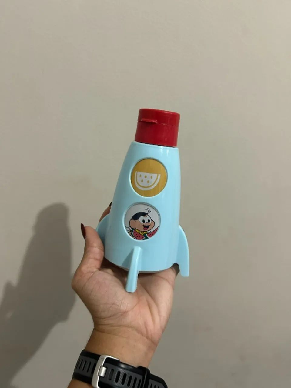 Garrafa de Plástico Com Capa Foguete 320 ml Turma da Mônica - Foto 2