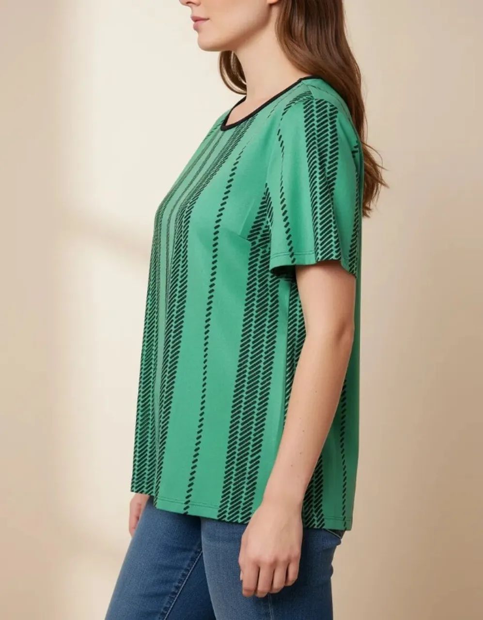 blusa morena rosa listrada linda! - Foto 4