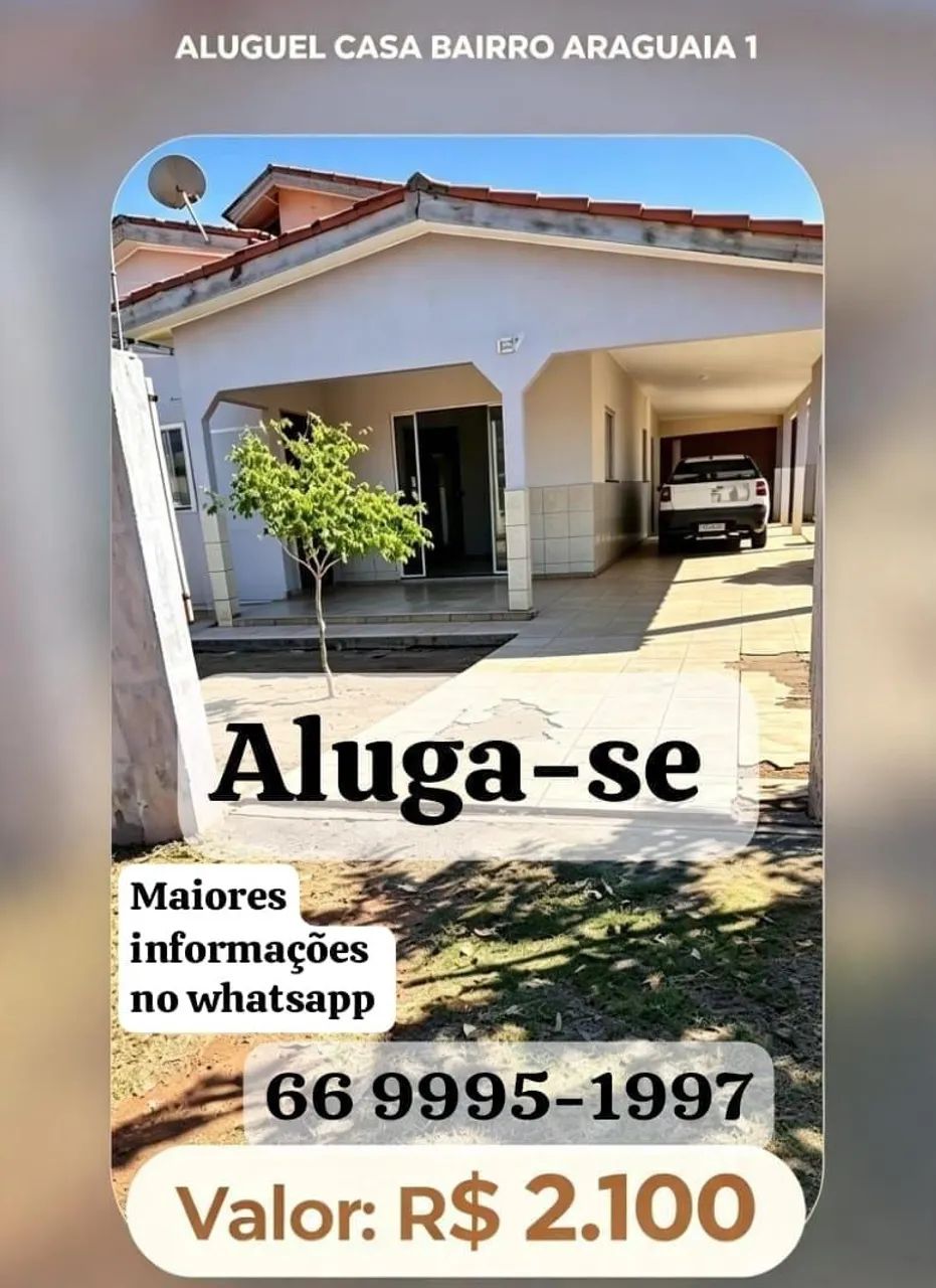 Casa pra alugar em Guarantã 