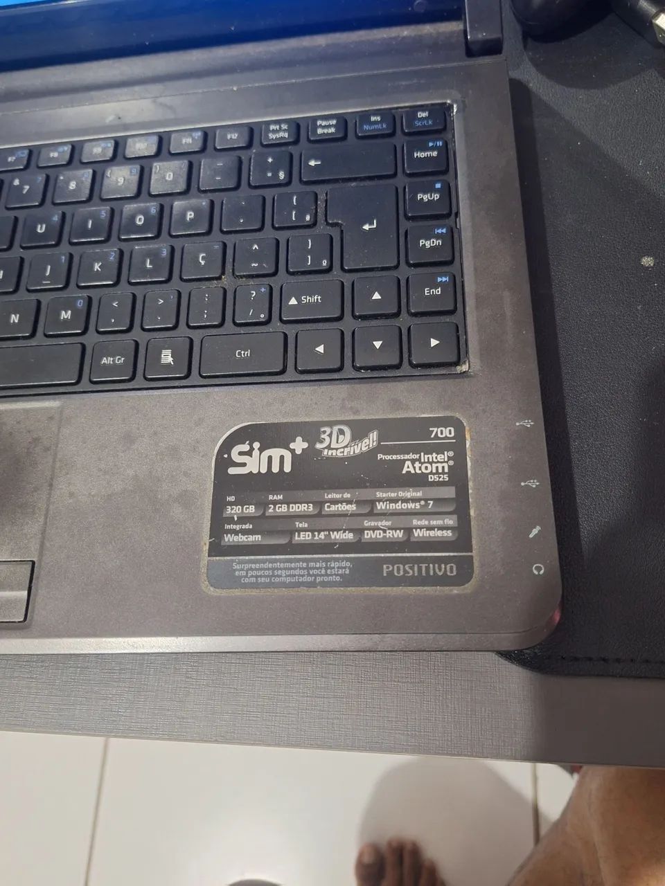 Notebook Positivo Sim+ 700 - funcionando  - Foto 2
