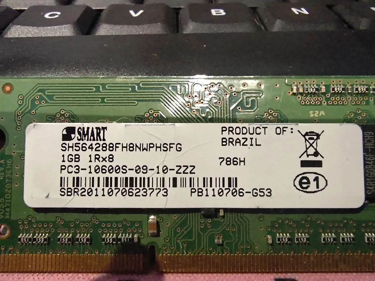 DDR3 1GB 1Rx8 PC3-10600S - Memória RAM - Ipiranga, São Paulo