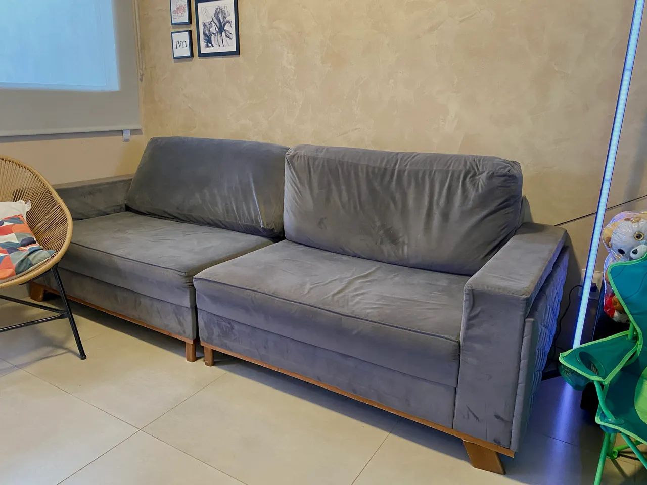 Vendo sofá cinza 