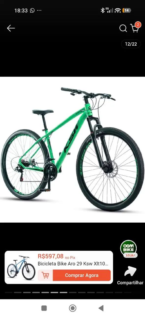 Bicicleta ksw aro 29 21 velocidades 
