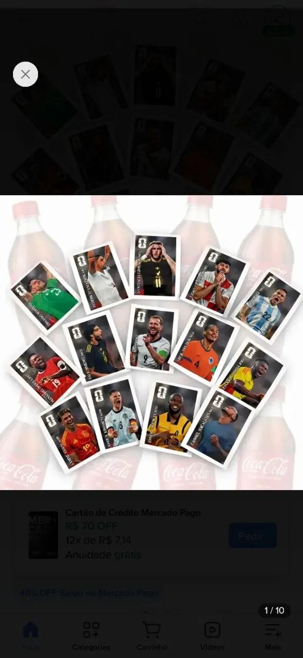 Kit 14 figurinhas coca-cola copa 2026