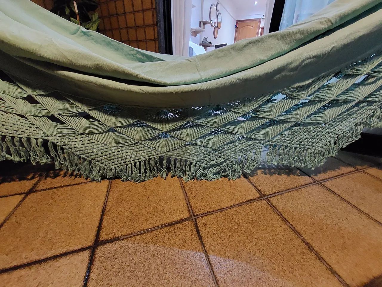 Rede dormir nova, material de qualidade e grossa!  - Foto 2