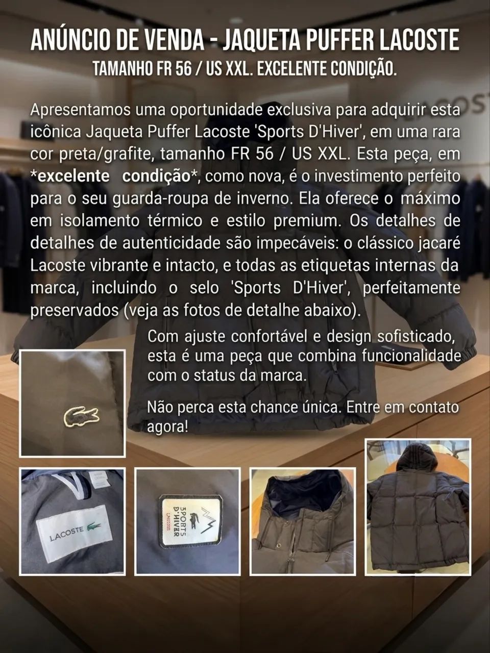 Jaqueta Puffer Lacoste - Foto 2