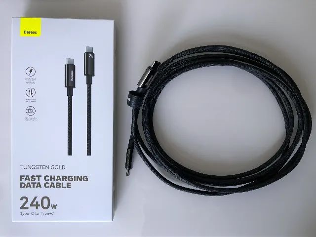 Cabo Baseus USB-C, 240W, 3 Metros