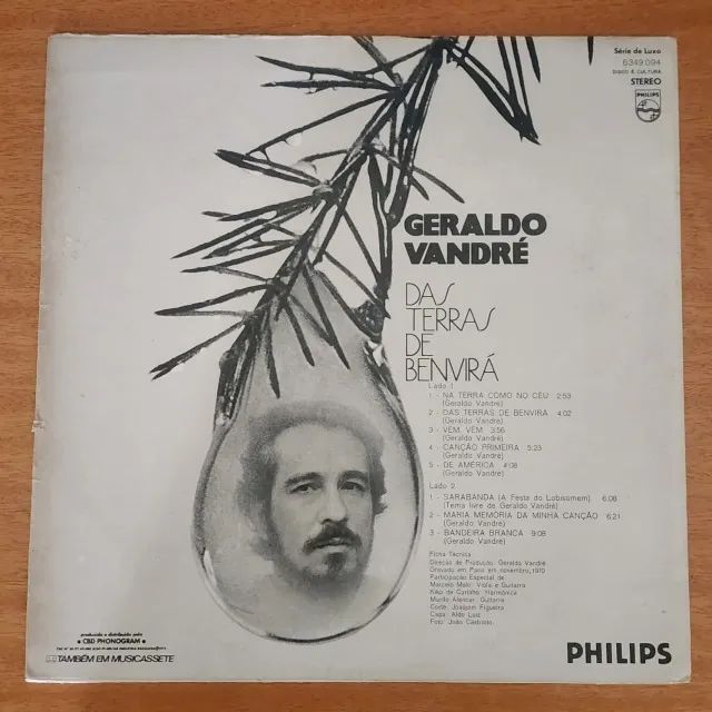 Lp Geraldo Vandré Das Terras De Benvirá 1973 Philips Vg+ - Foto 2