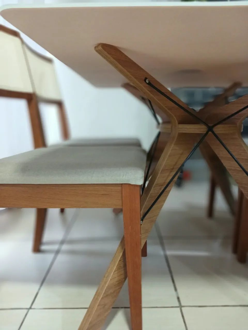 Mesa jantar 4 cadeiras - Foto 3