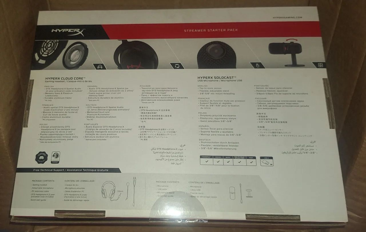 Kit Hyperx Headset Cloud Core + Microfone Solocast - Foto 4