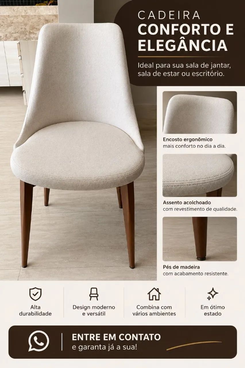 Mesa com 6 cadeiras  - Foto 3