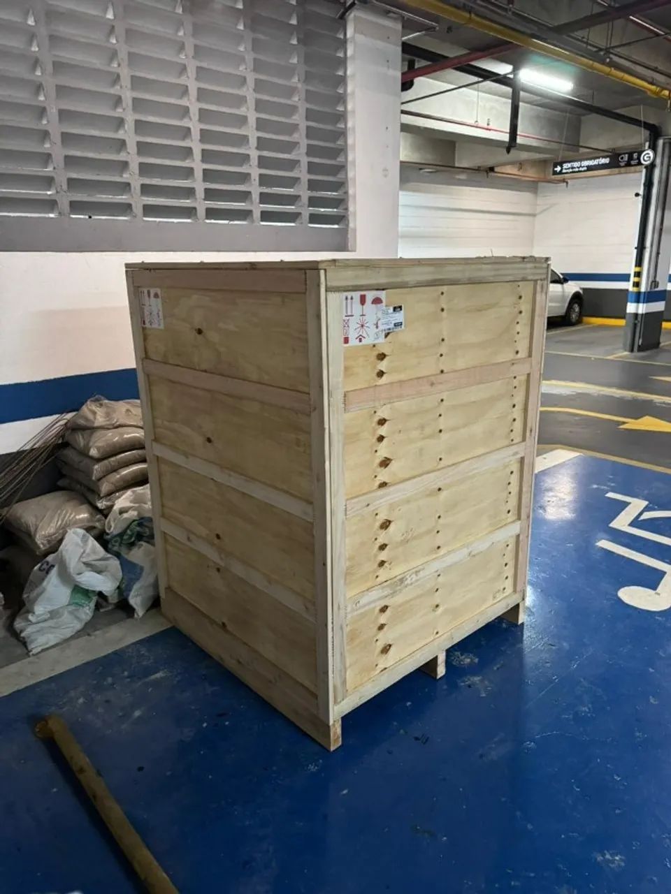 Caixa de Madeira Tratada para Transporte Marítimo ou Aéreo - 115x115x145 cm - Nova - Foto 2