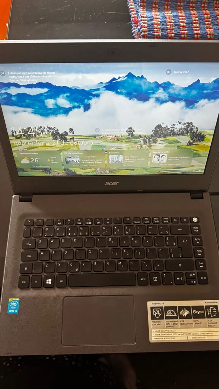 Notebook acer core i5 ( perfeito estado)