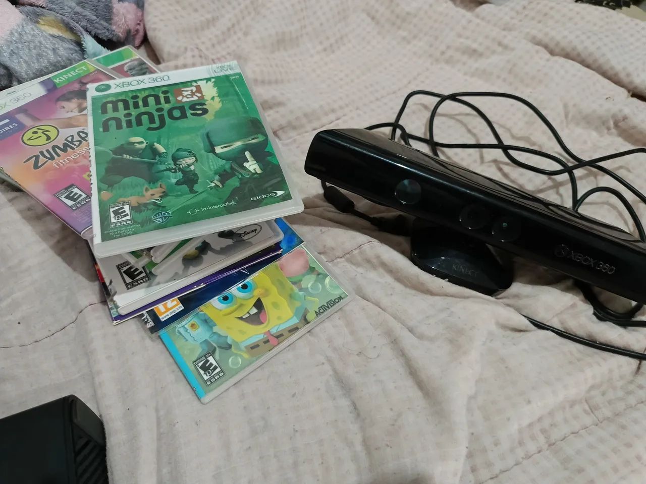 Xbox 360 com Kinect,jogos e um HD externo de 500gb - Foto 4