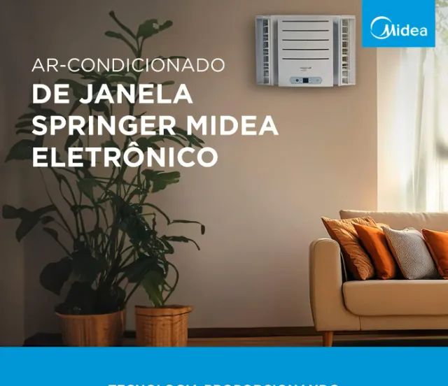 Ar Condicionado Janela 7500 BTUs Springer Midea Eletrônico Frio QCK075RB