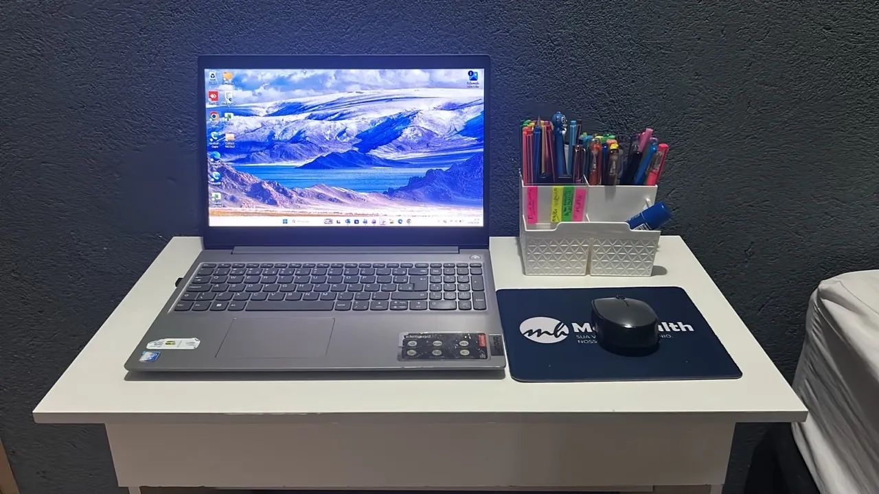 Escrivaninha bonatto P/ computador com 1 Gaveta Branco - Foto 5