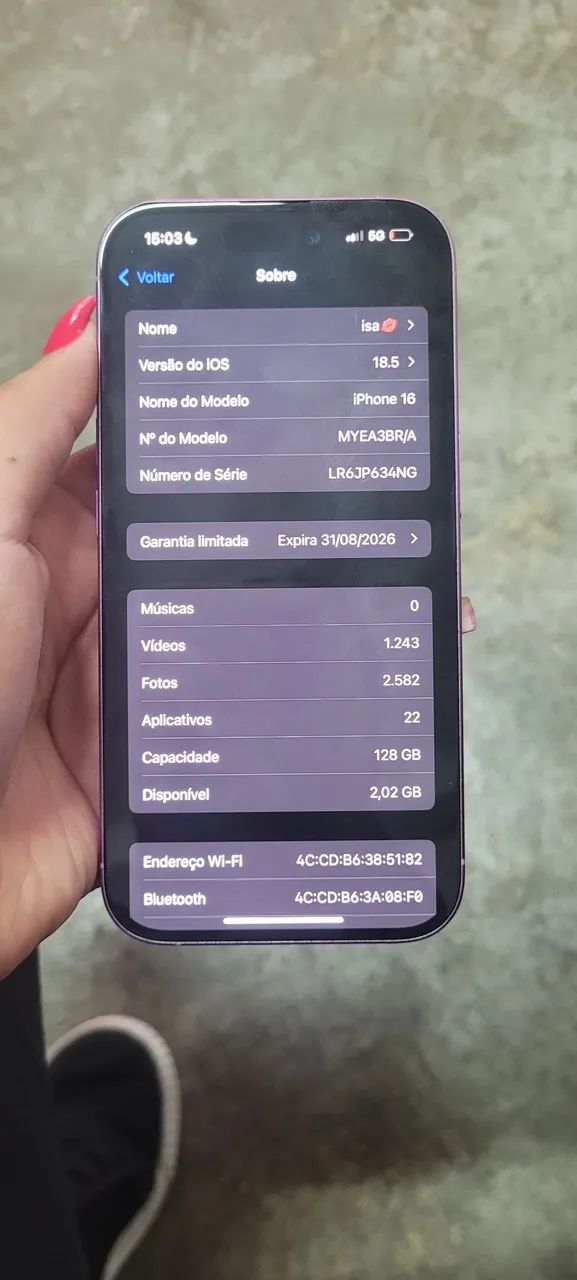 Iphone 16 rosa 128GB  - Foto 3